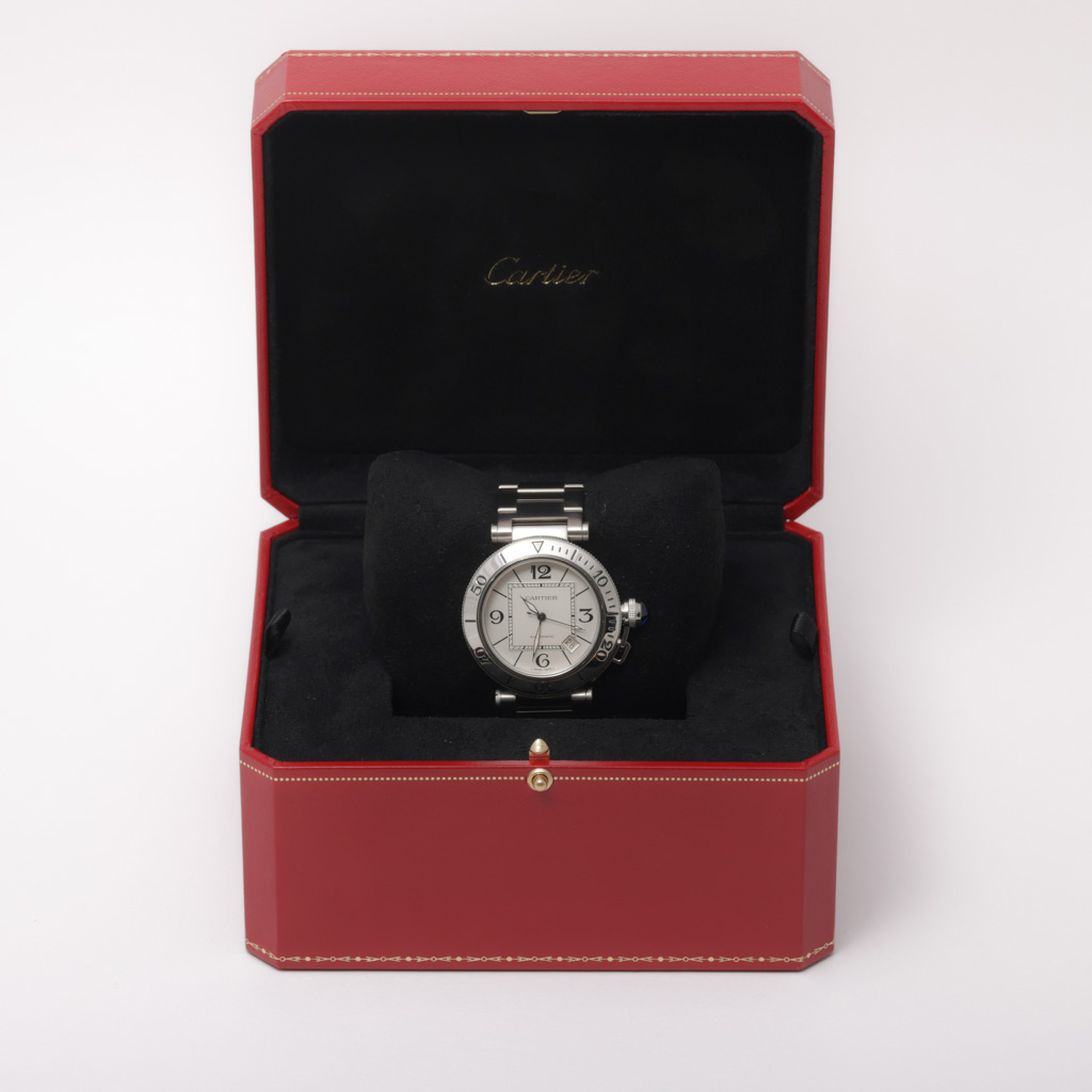 Cartier Pasha: Model 2790. 35mm Steel Case and White Dial. SKU: 42461