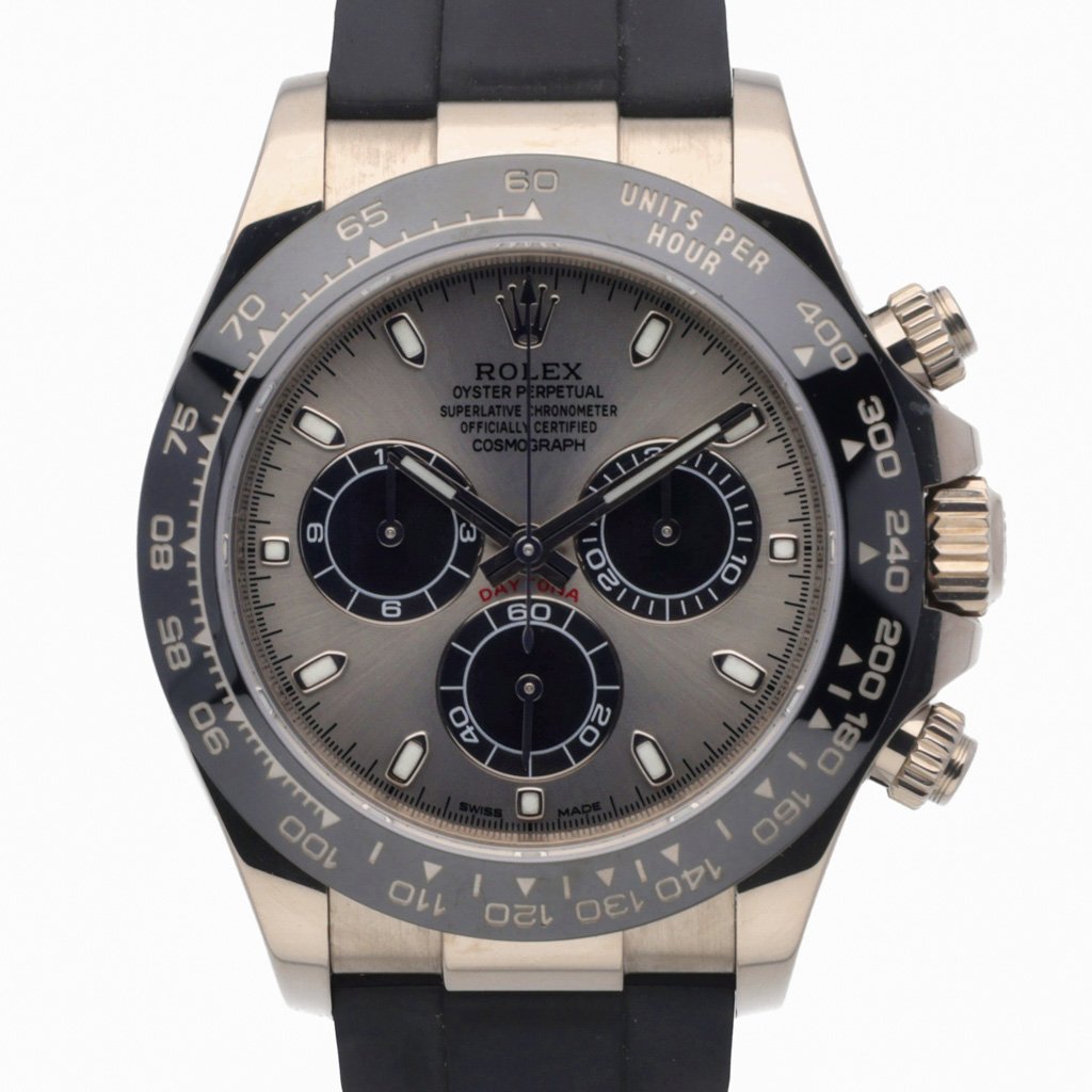 Rolex Daytona: Model 116519LN. 40mm 18ct White Gold Case and Steel and ...