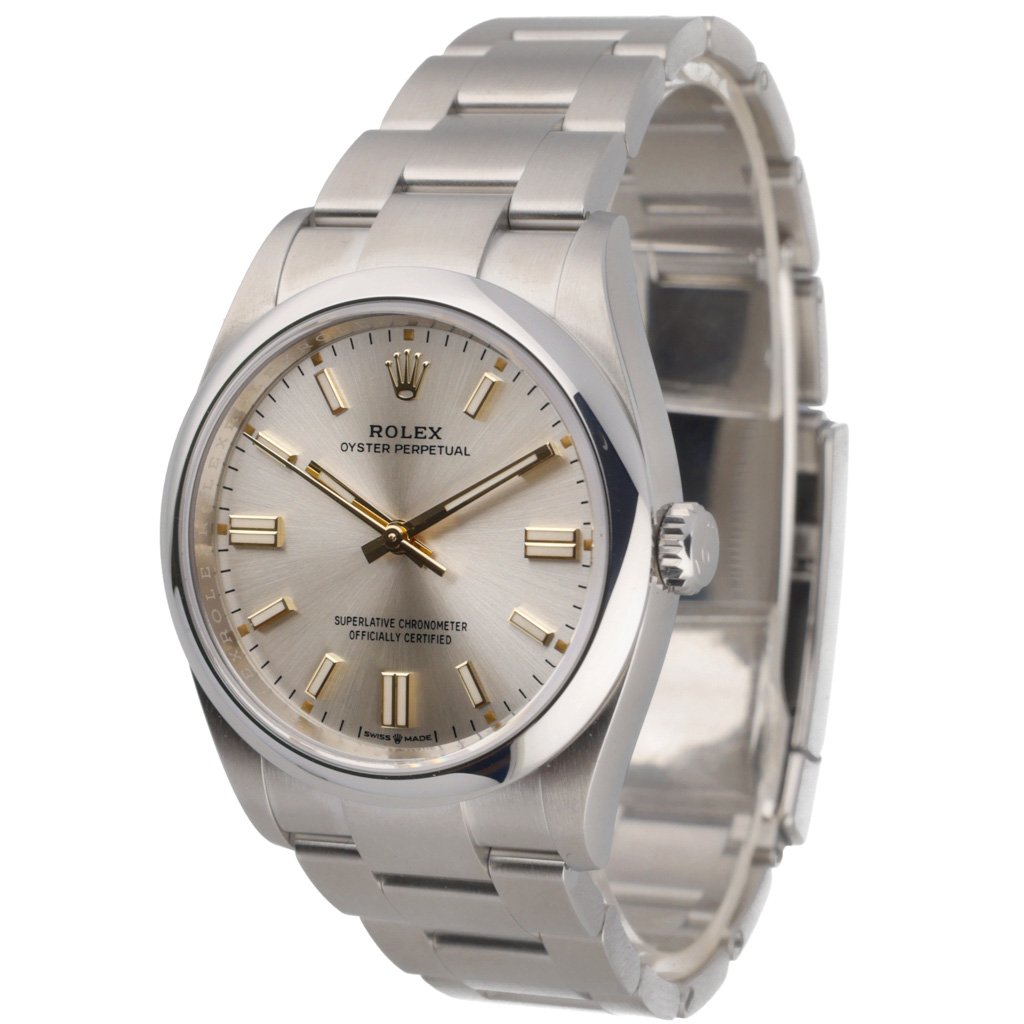 Rolex Oyster Perpetual: Model 126000. 36mm Oystersteel Case and Silver ...