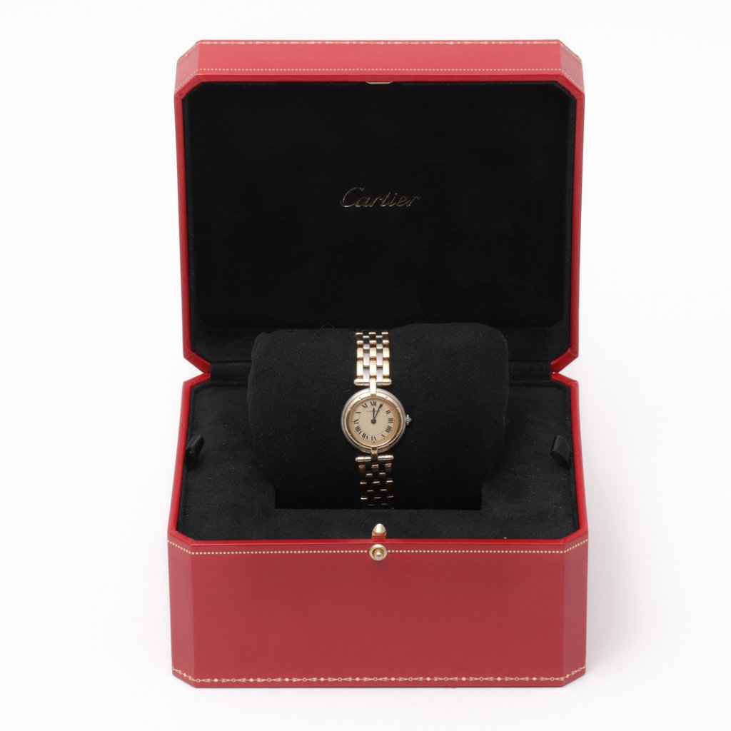 Cartier Panthere: Model 166920. 24mm Steel & Yellow Gold Case and Cream ...
