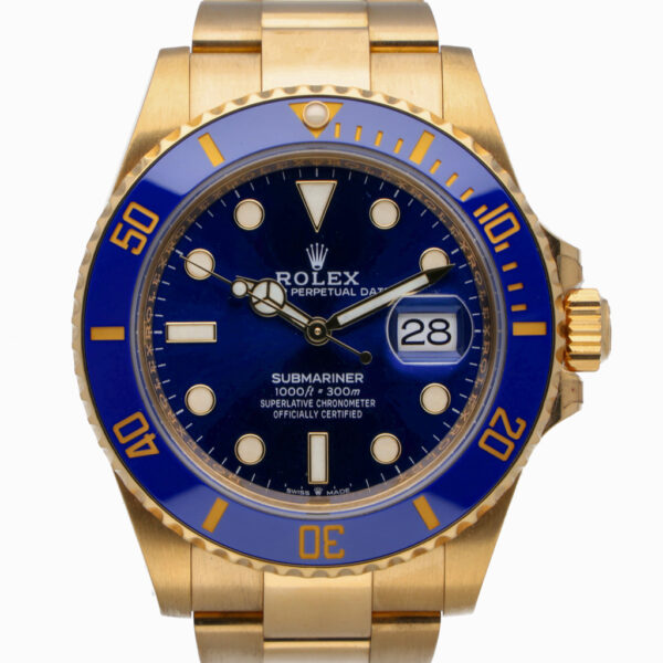 Rolex Submariner: Model 126618LB. 41mm 18ct Yellow Gold Case and Blue ...