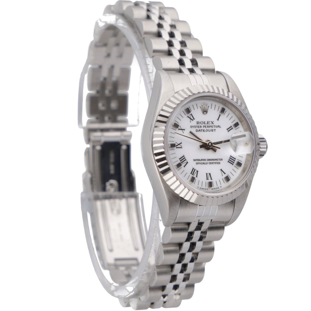 Rolex Datejust: Model 69174. 26mm Steel & White Gold Case and White ...